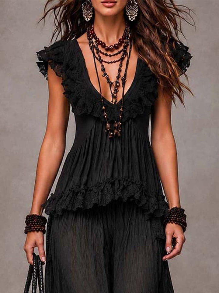 Black Bohemian V-Cut Set