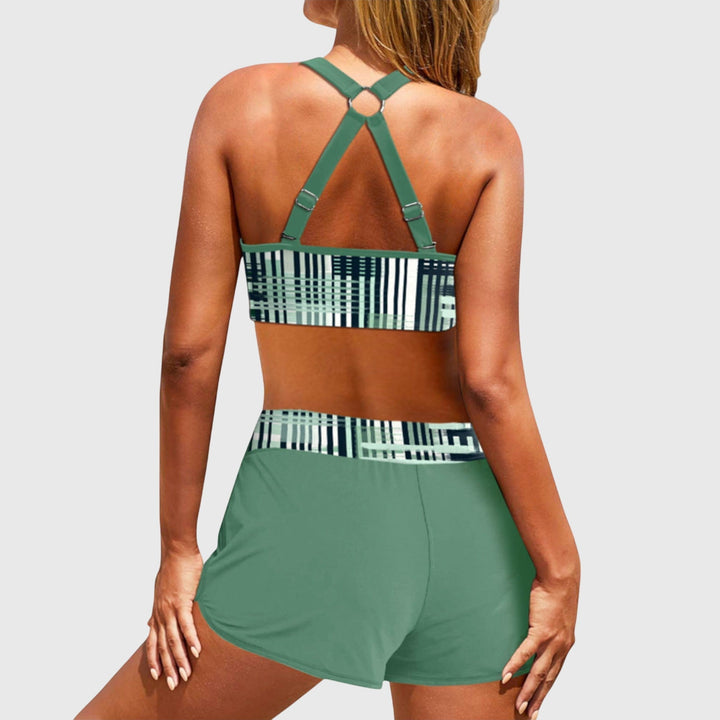 Janelle | High-Waisted Striped Bikini