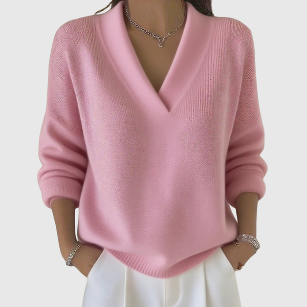 Faye | Soft V-Neck Jumper with a Casual Style