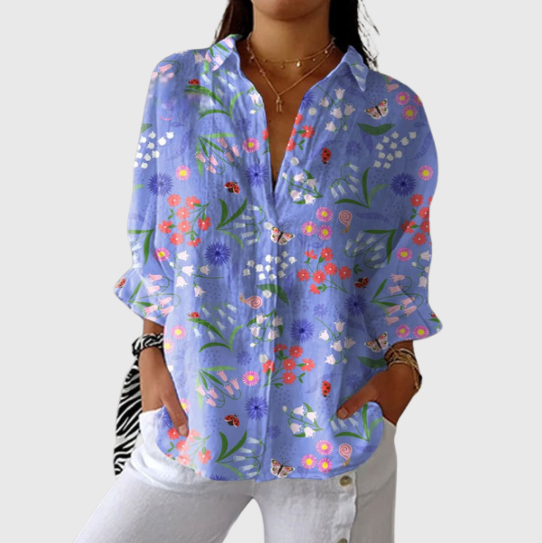 Light and Colourful Blouse with Print