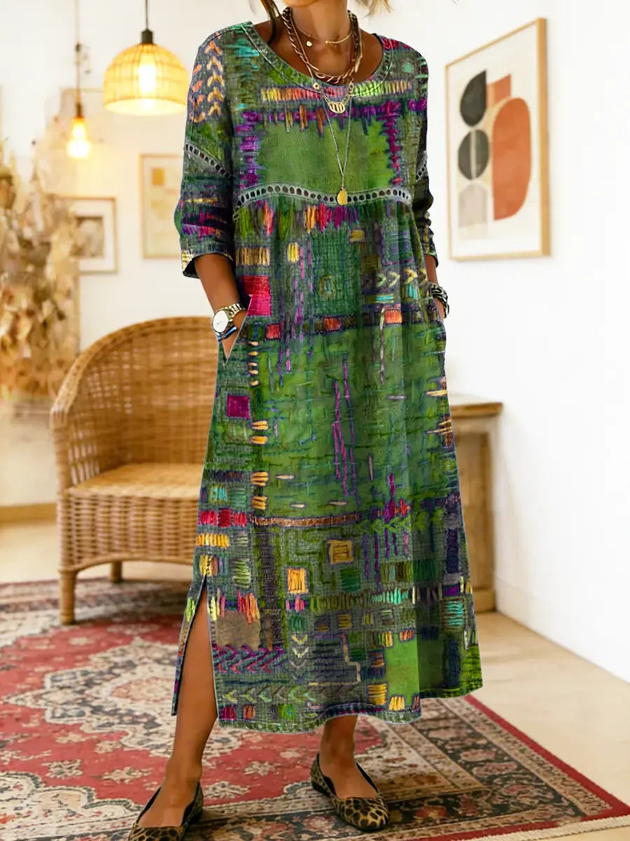 Lara - Colourful Ethnic Maxi Dress