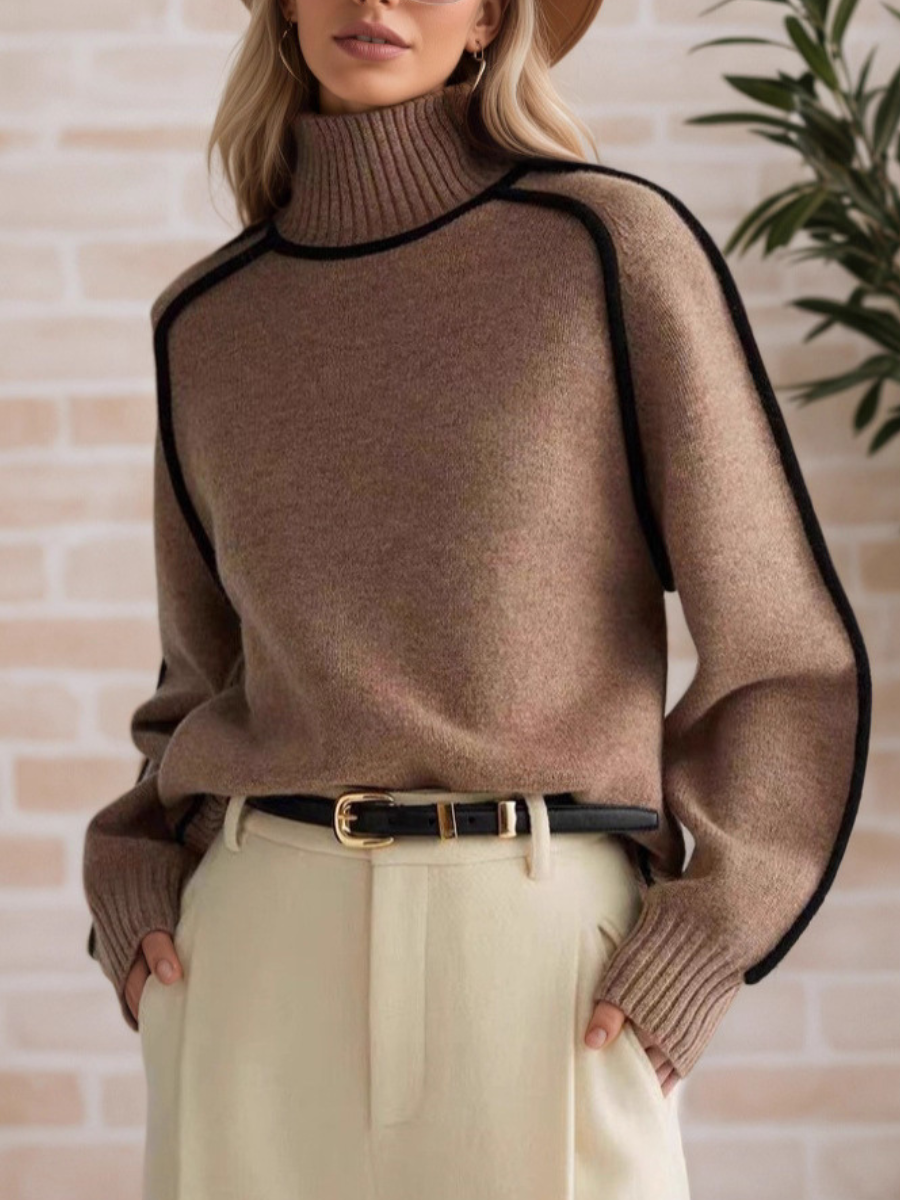Donna | Elegant High Neck Jumper