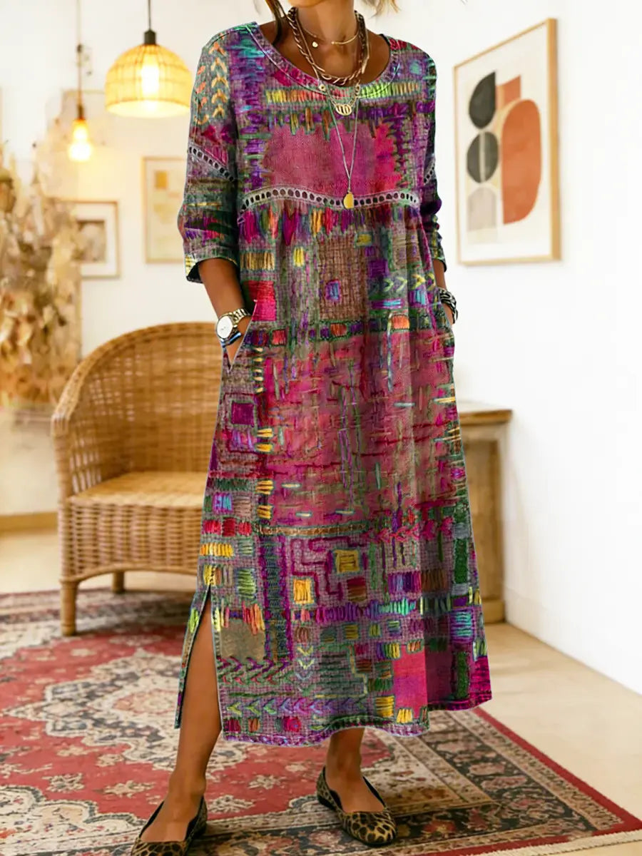Lara - Colourful Ethnic Maxi Dress