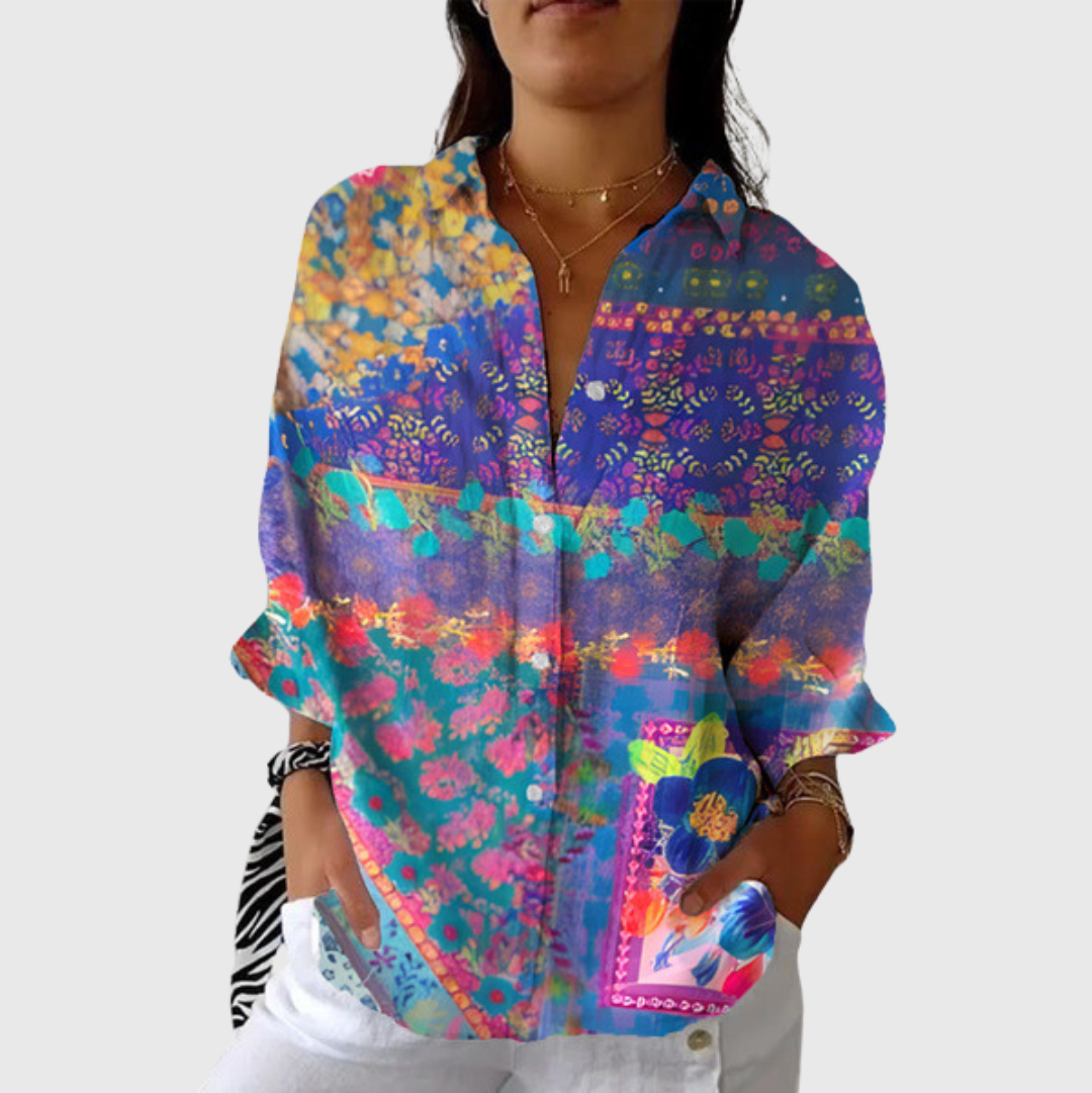 Light and Colourful Blouse with Print