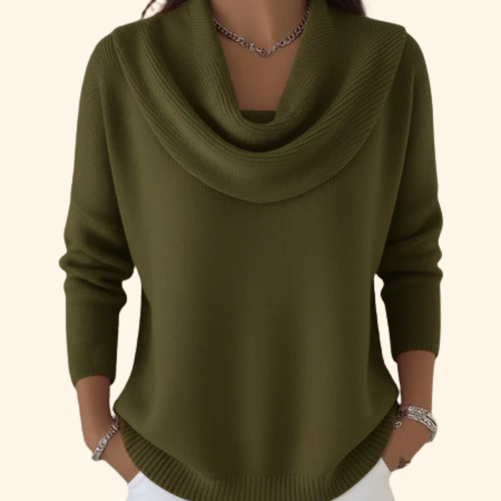 Julia | Draped Neck Jumper