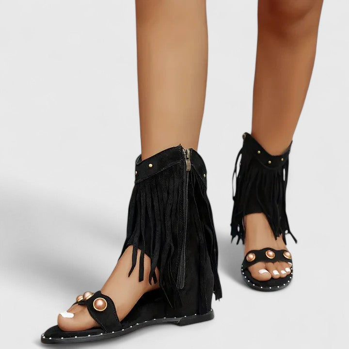 Eira - Chic Sandals with Fringes