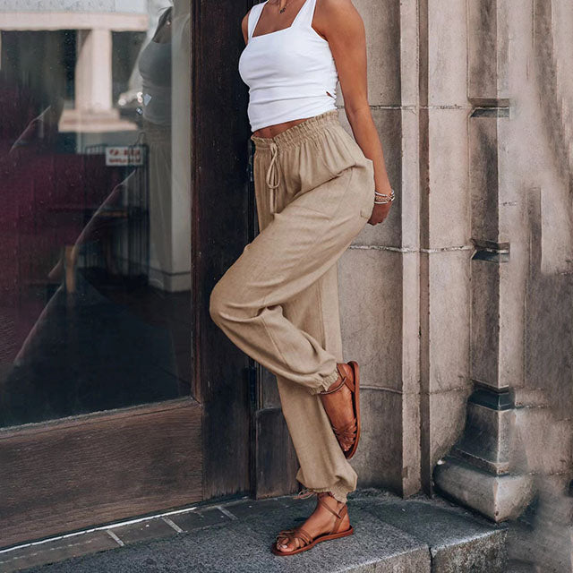 Kaeli – Elegant Trousers with Drawstring