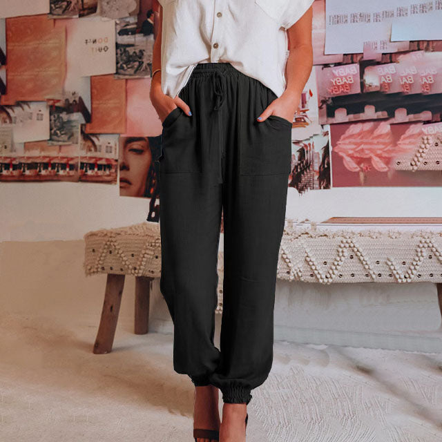 Kaeli – Elegant Trousers with Drawstring