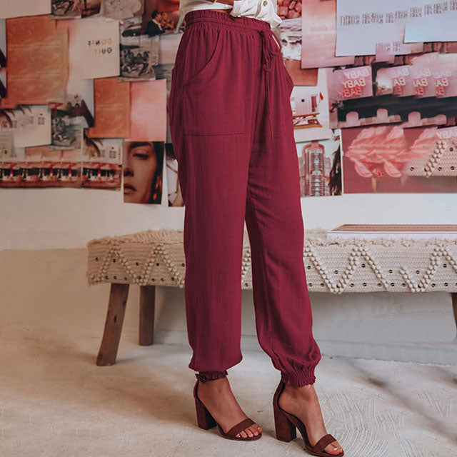 Kaeli – Elegant Trousers with Drawstring