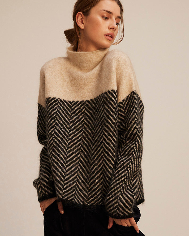 Norah | Cotton High Neck Jumper