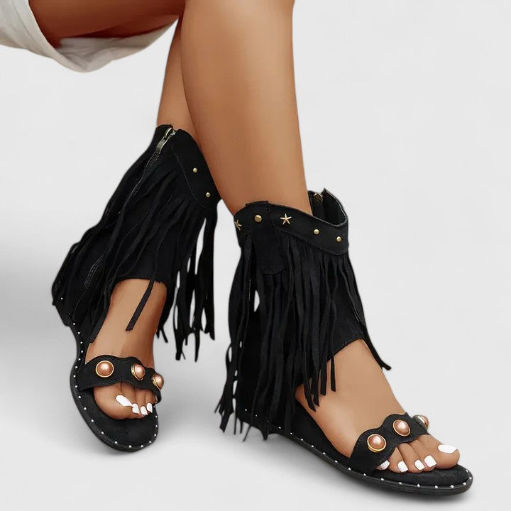 Eira - Chic Sandals with Fringes