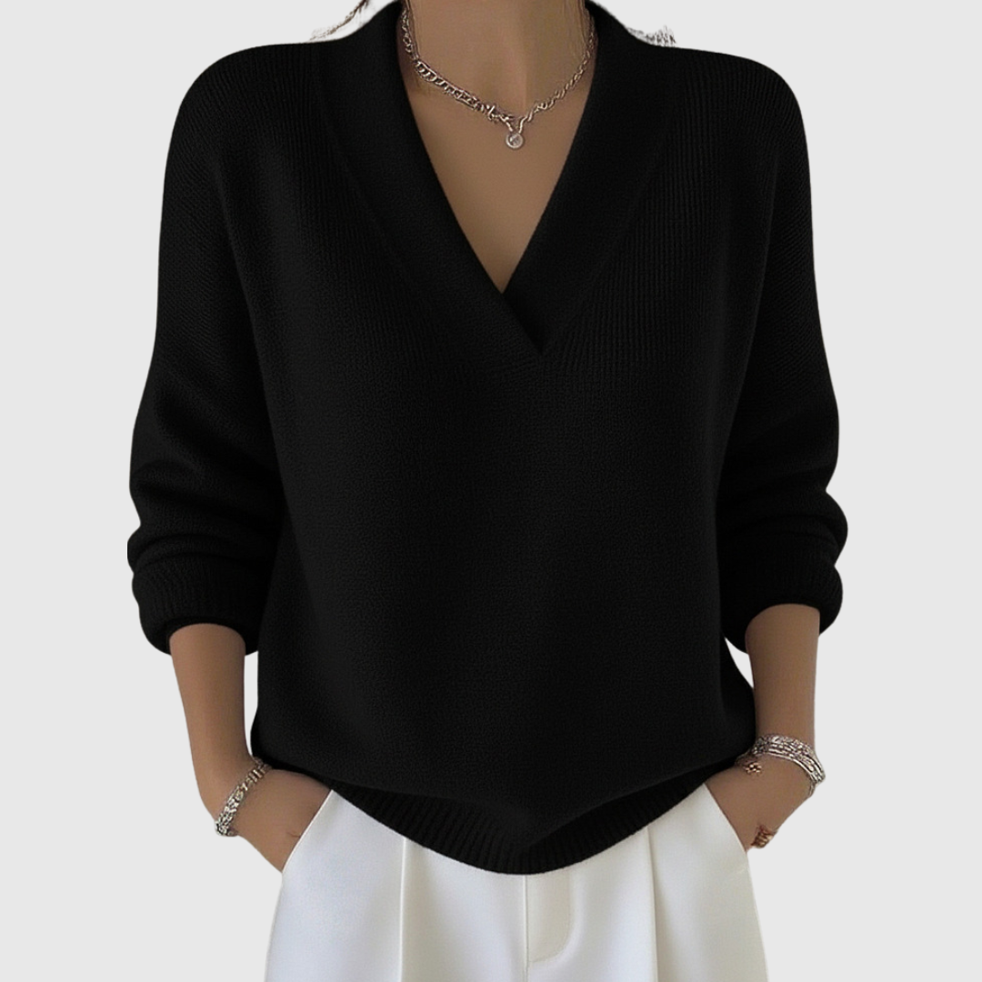 Faye | Soft V-Neck Jumper with a Casual Style
