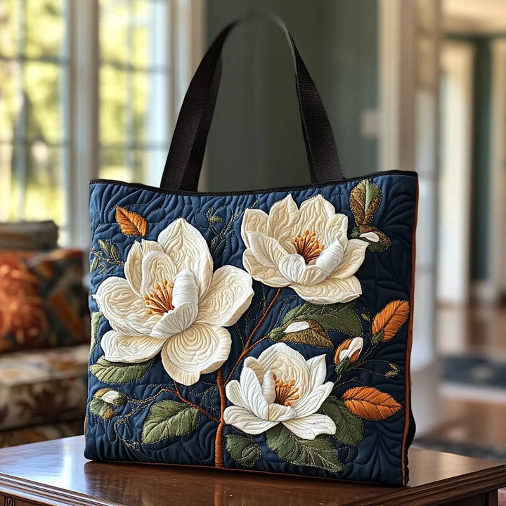 Quilted Bag - Delicate Magnolias