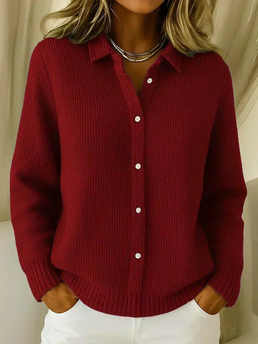 Carmela | Knitted Jacket with Texture and Buttons