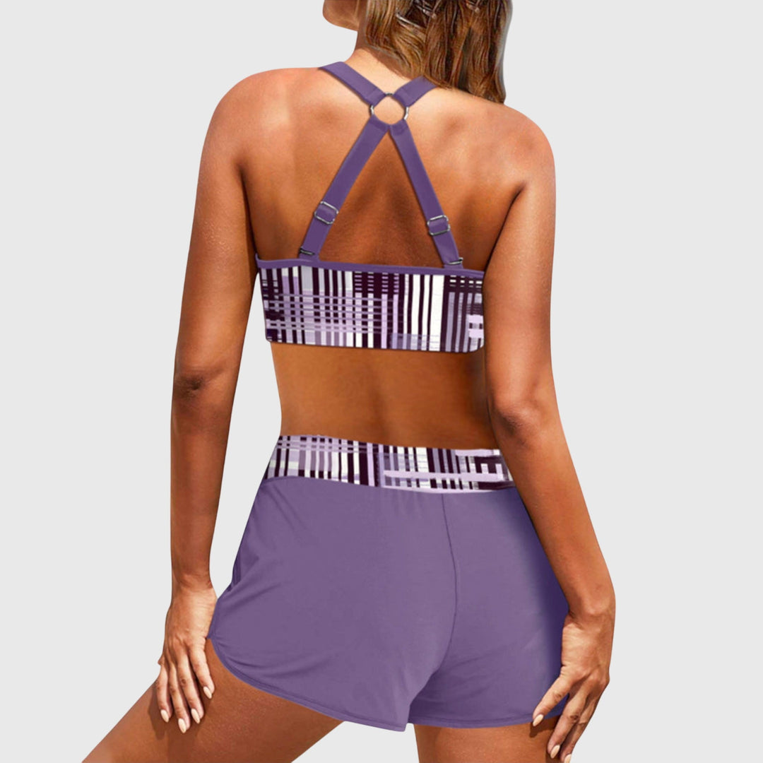 Janelle | High-Waisted Striped Bikini