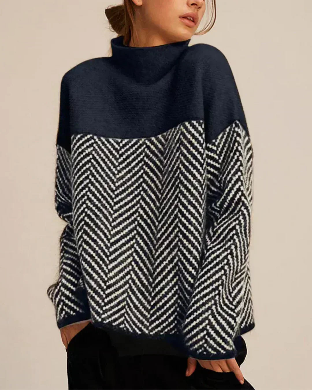 Norah | Cotton High Neck Jumper