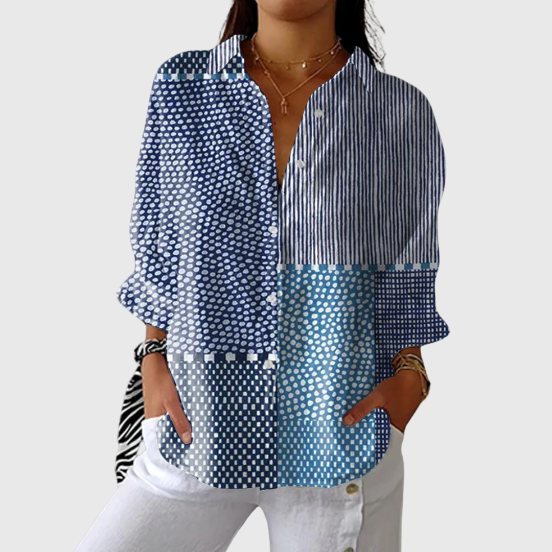 Lightweight and Colourful Blouse with Print