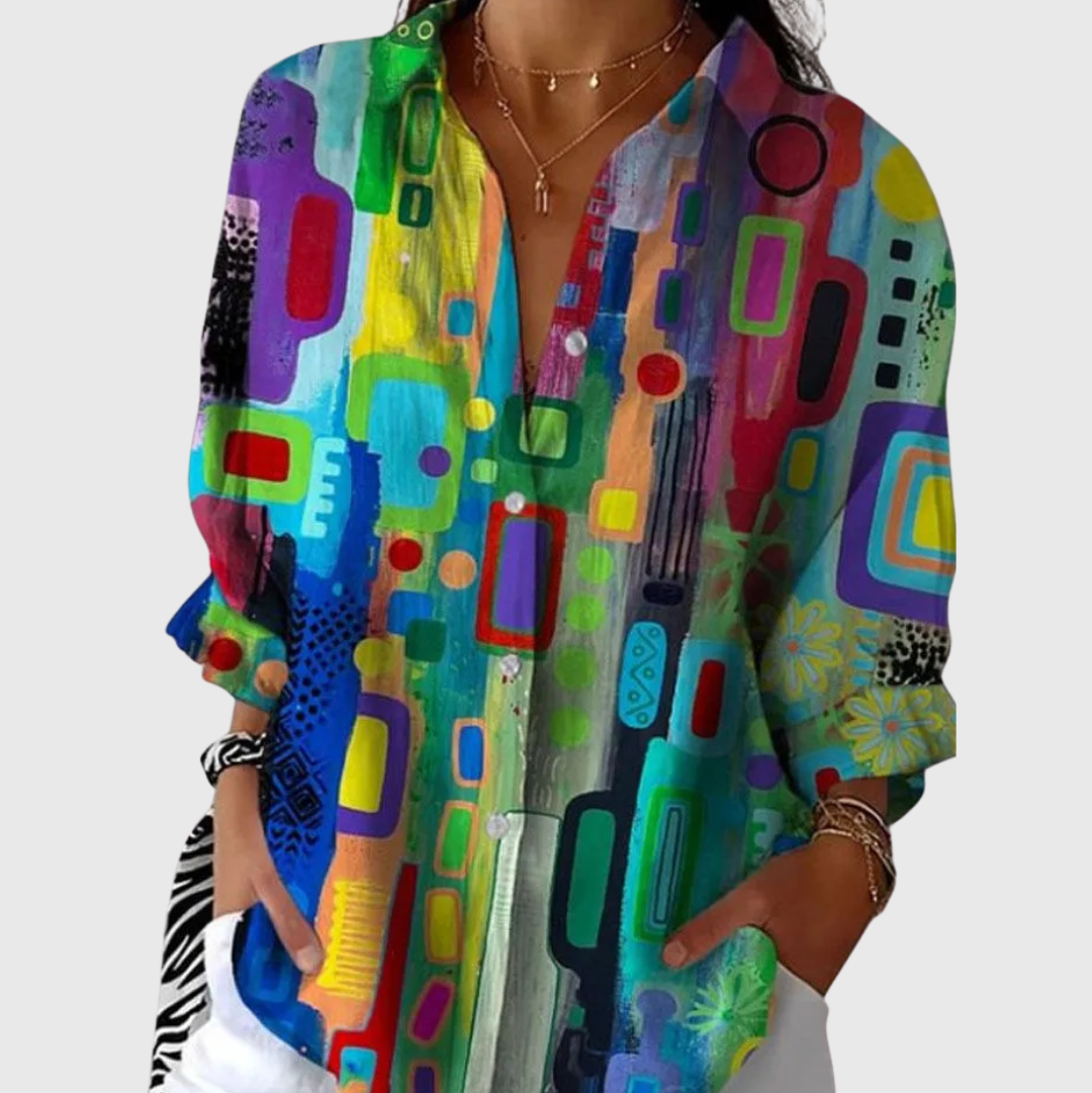 Light and Colourful Blouse with Print