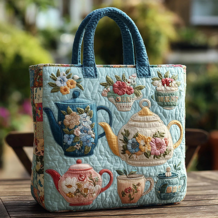 Quilted Handbag - Floral Pattern