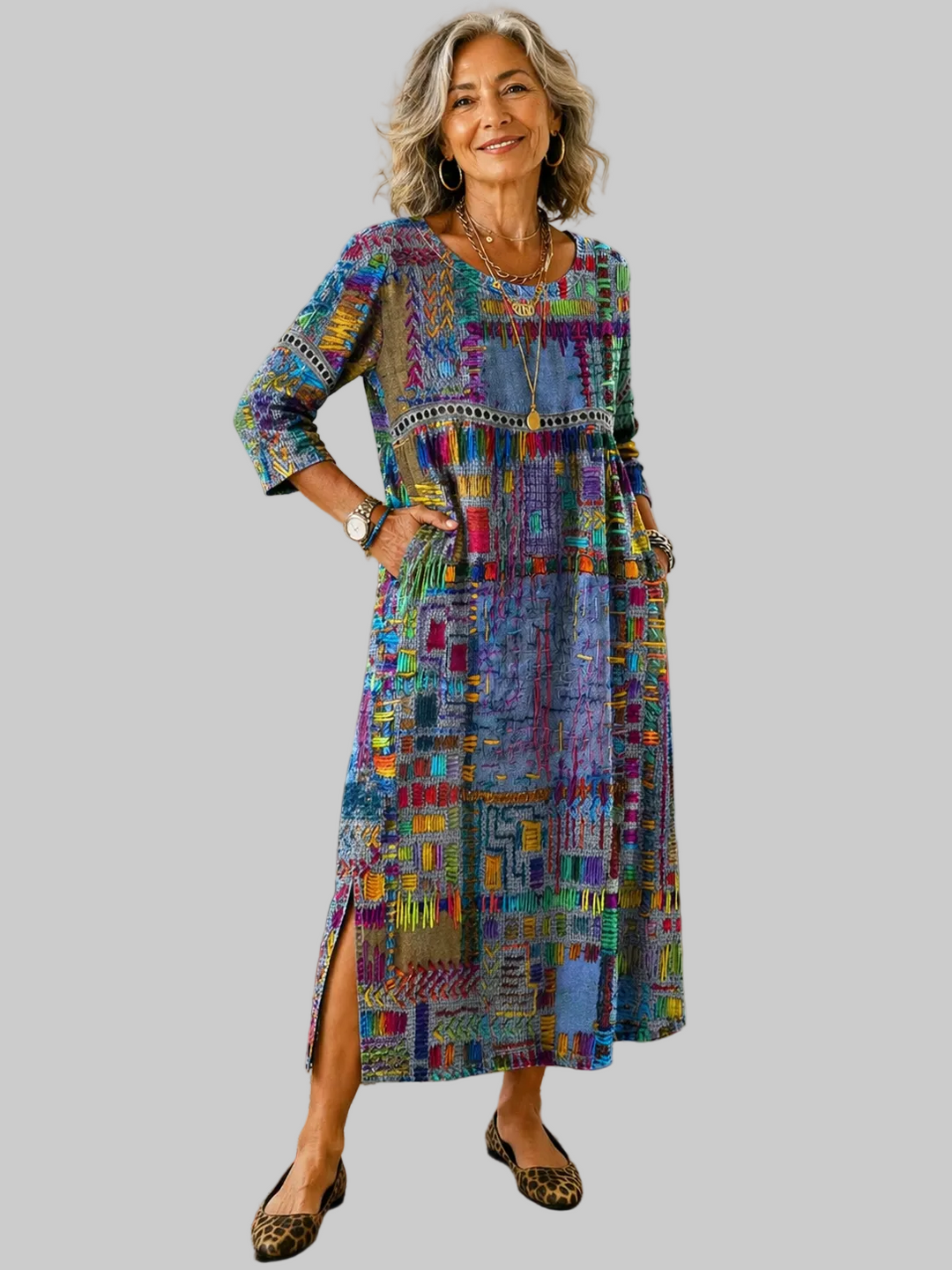 Lara - Colourful Ethnic Maxi Dress