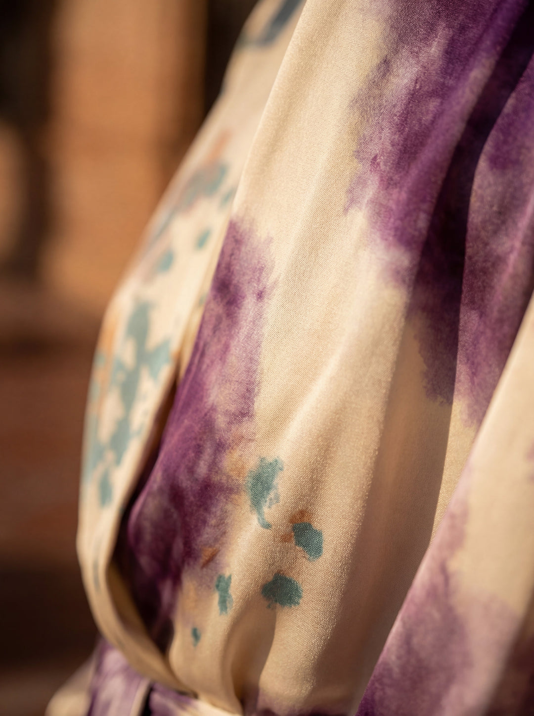 Valeria – Luxury Dress with Watercolour Pattern