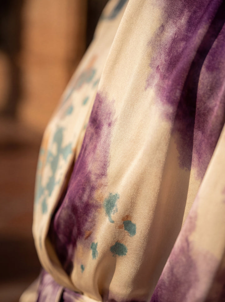 Valeria – Luxury Dress with Watercolour Pattern