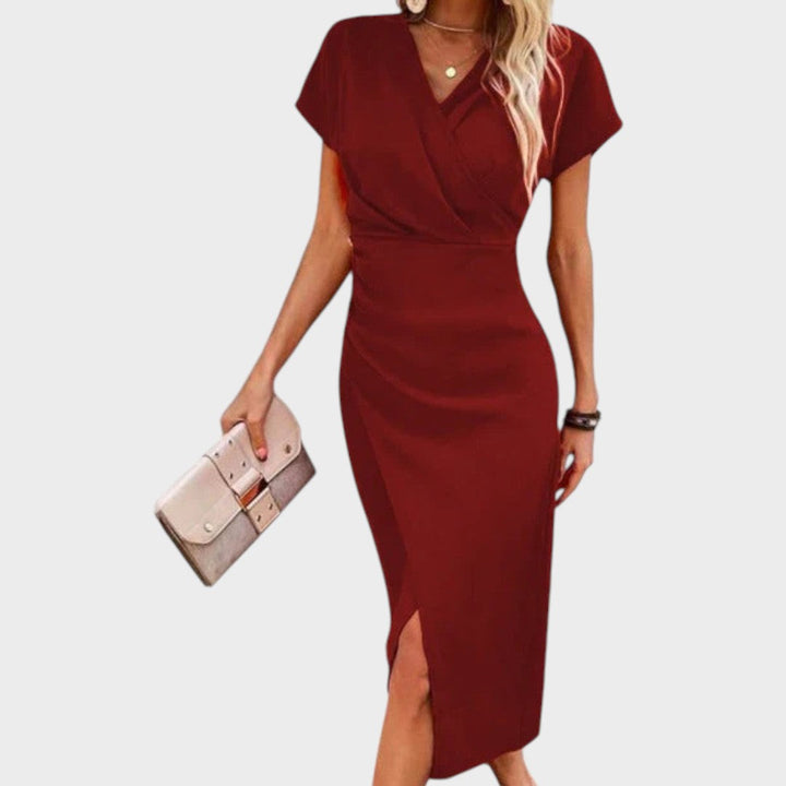 Vilma - Midi Dress with V-Neck