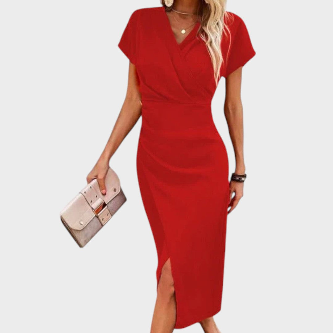 Vilma - Midi Dress with V-Neck