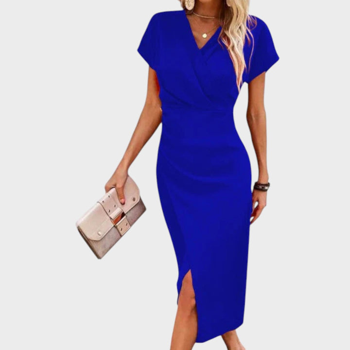 Vilma - Midi Dress with V-Neck