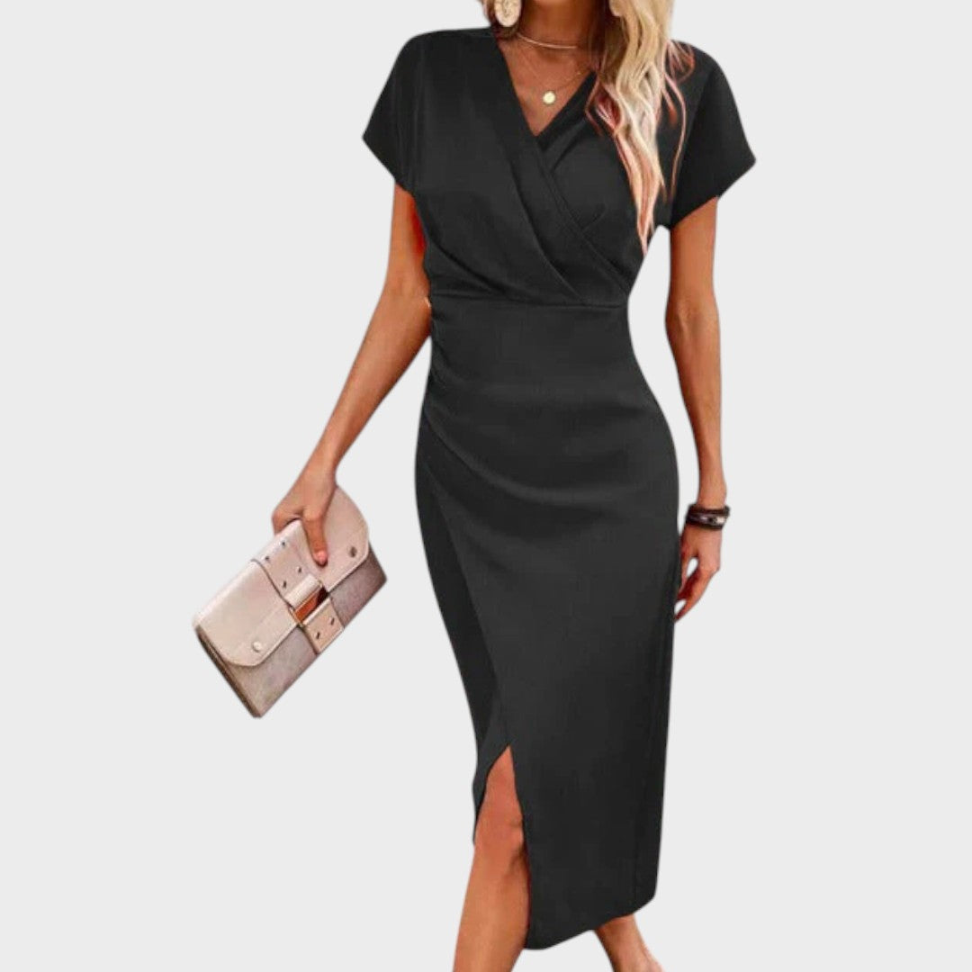 Vilma - Midi Dress with V-Neck