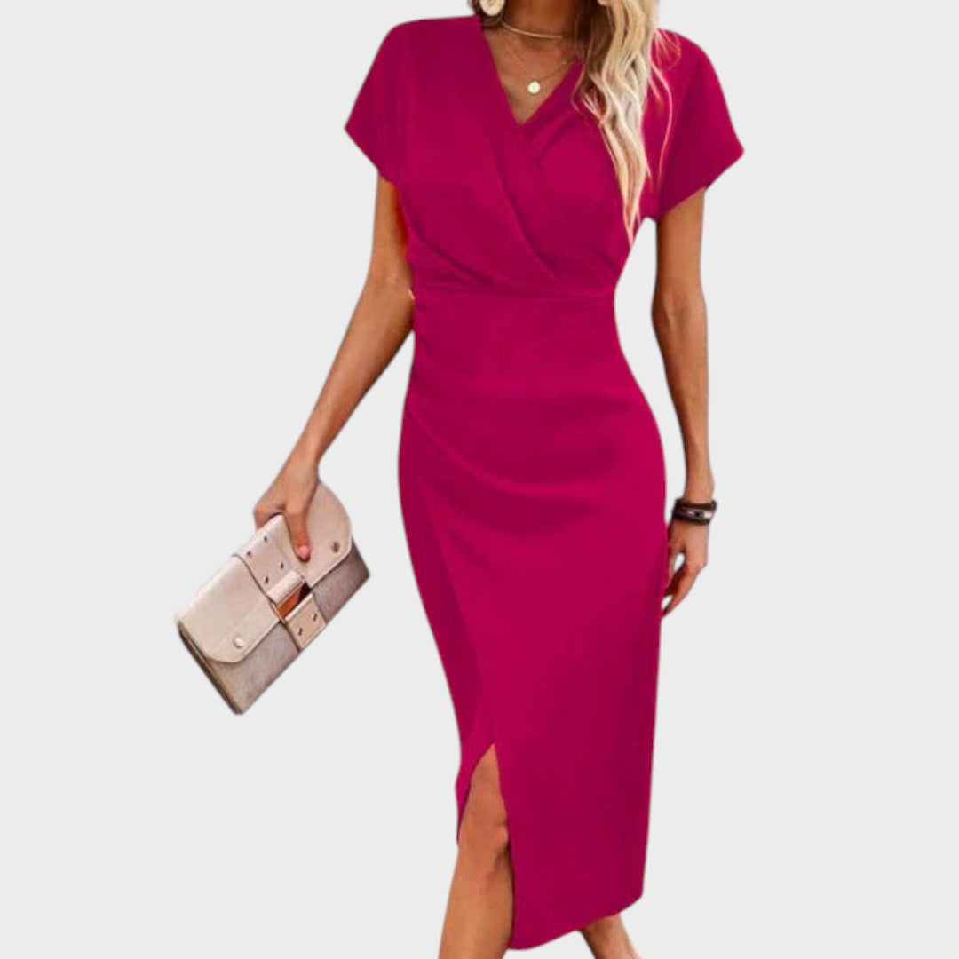 Vilma - Midi Dress with V-Neck