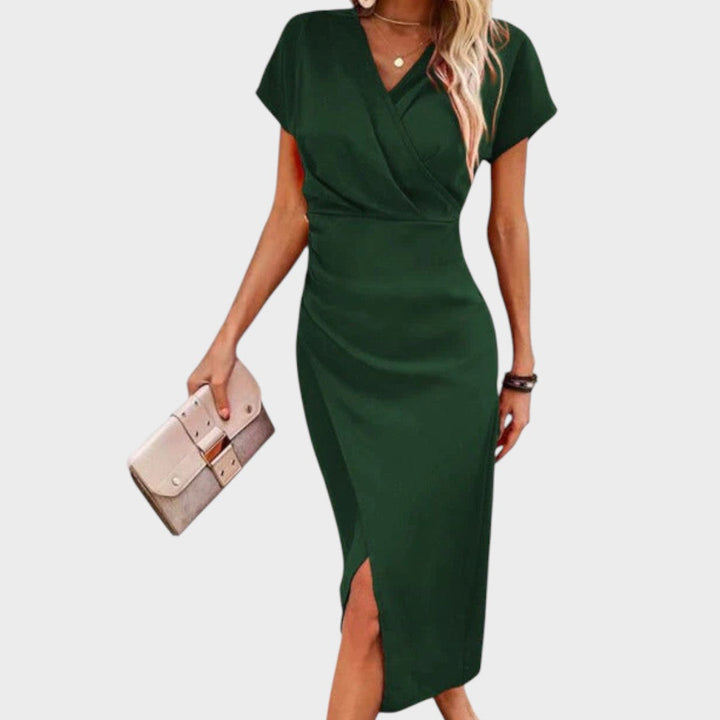 Vilma - Midi Dress with V-Neck