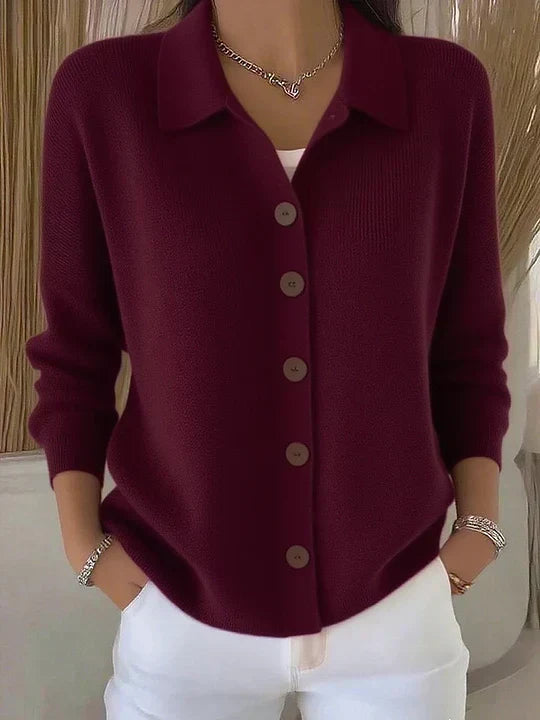 Josefina | Knitted Jacket with Collar and Buttons