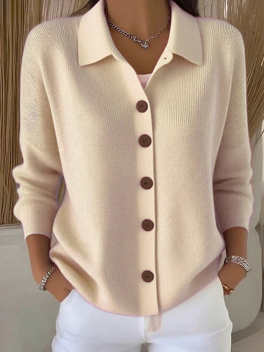 Josefina | Knitted Jacket with Collar and Buttons