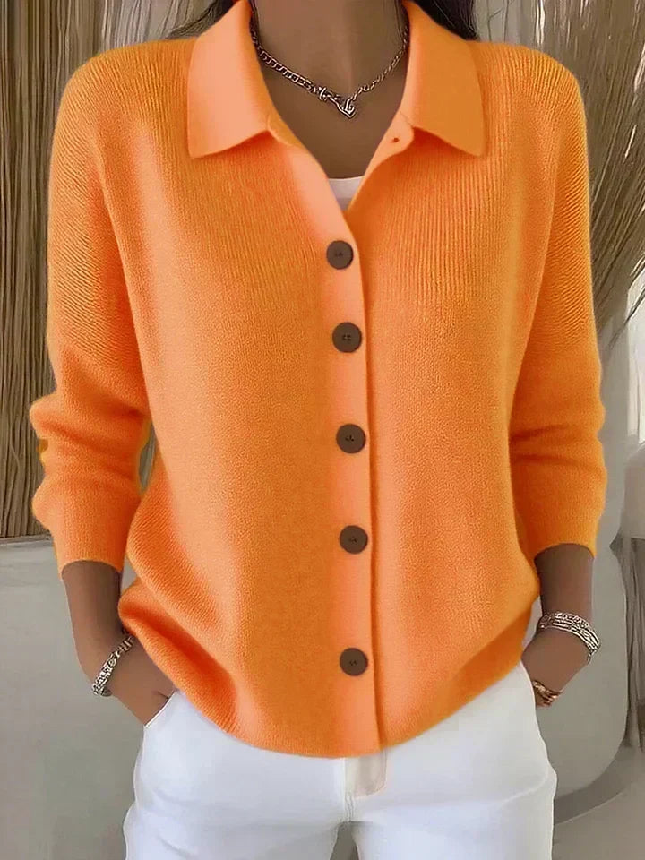 Josefina | Knitted Jacket with Collar and Buttons