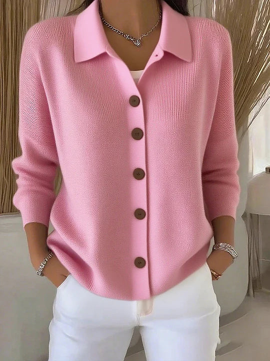 Josefina | Knitted Jacket with Collar and Buttons