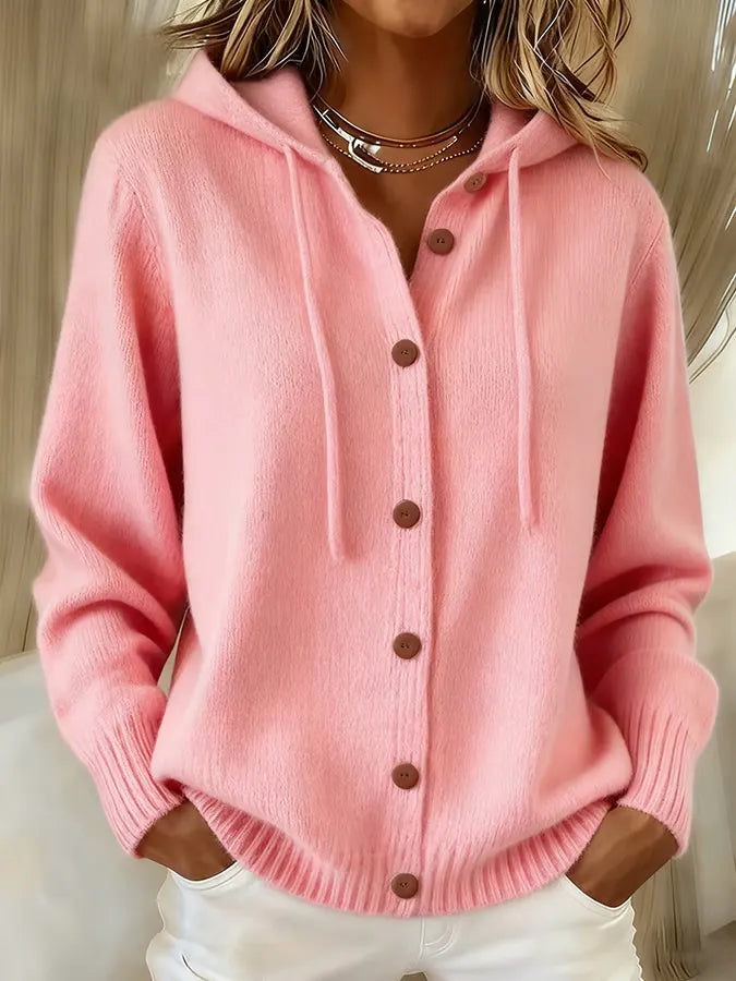 Begoña | Knitted Jacket with Hood and Buttons