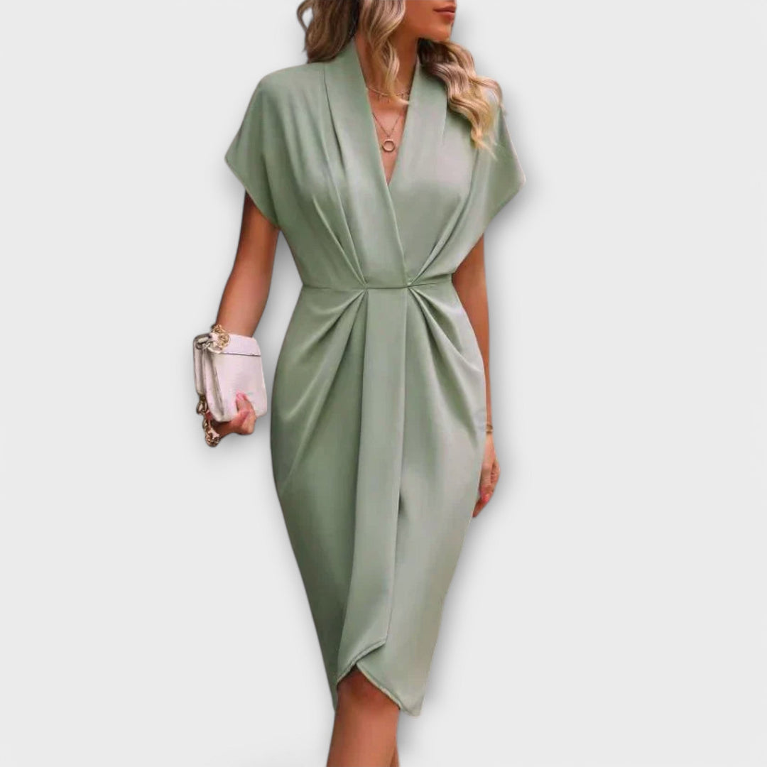 Serena – Elegant and Comfortable Midi Wrap Dress