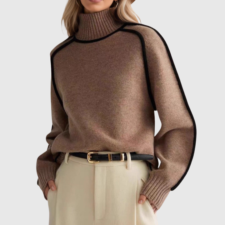 Donna | Elegant High Neck Jumper
