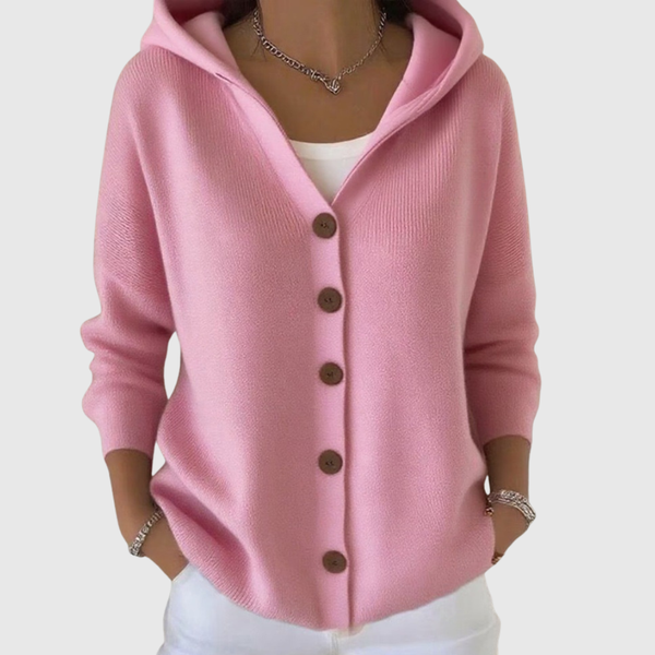 Comfortable Hooded Knit Cardigan
