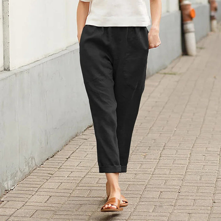 Kriza - Loose-Fitting Trousers with Pockets