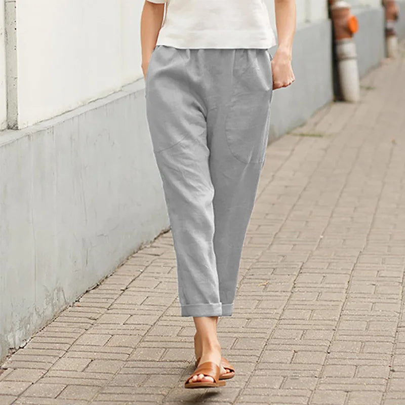 Kriza - Loose-Fitting Trousers with Pockets
