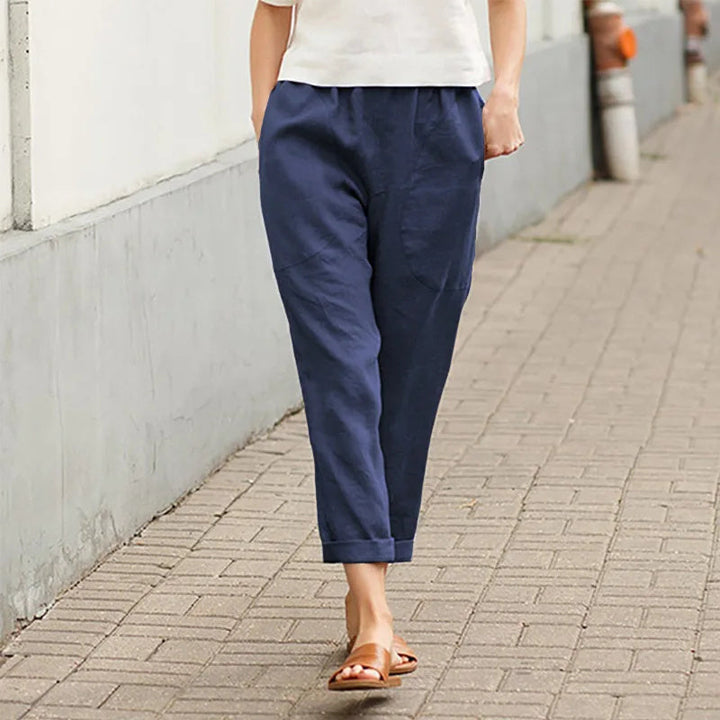 Kriza - Loose-Fitting Trousers with Pockets