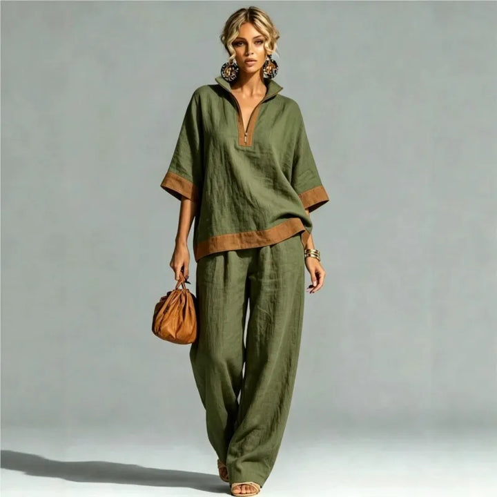 Vintage Women's Linen Look Set