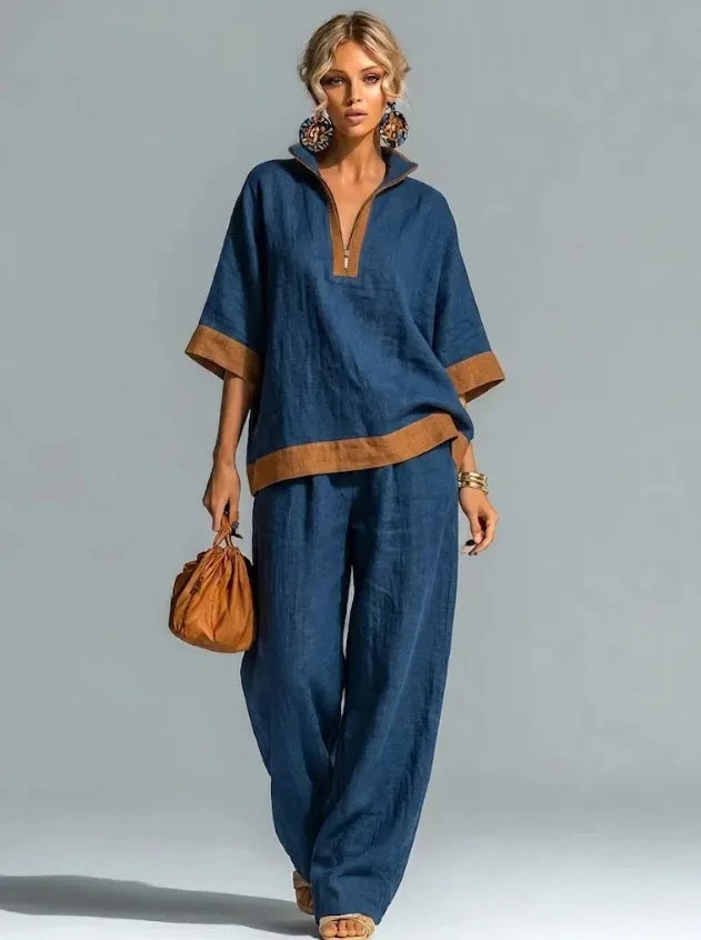Vintage Women's Linen Look Set