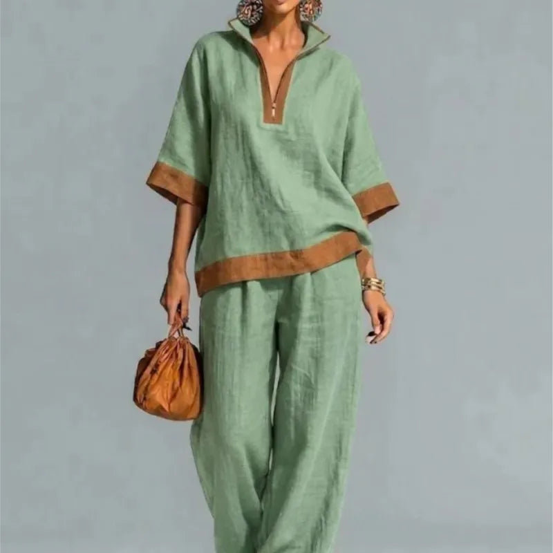 Vintage Women's Linen Look Set
