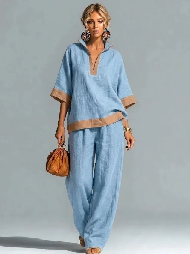 Vintage Women's Linen Look Set