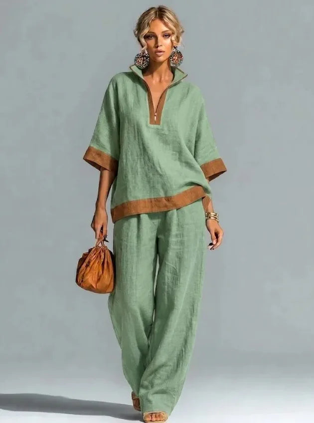 Vintage Women's Linen Look Set