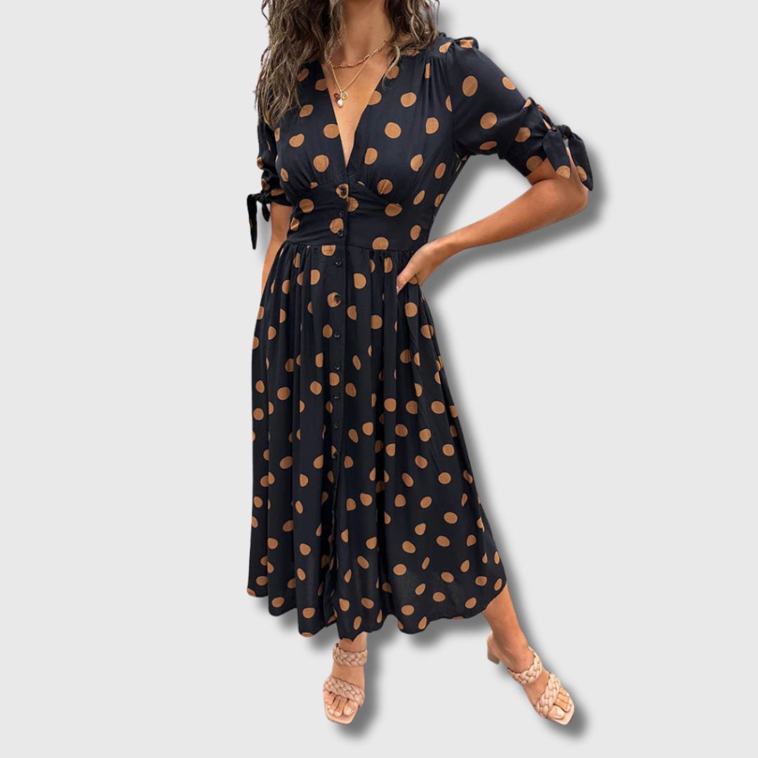 Monique – Vintage polka dot dress for women