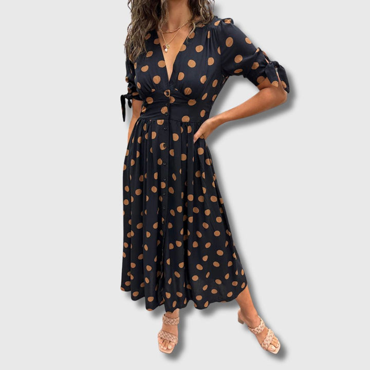 Monique – Vintage polka dot dress for women